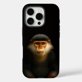 Funda iPhone 16 Pro Negro 4 Luxe iPhone 16 Pro, Langur Douc Rojo