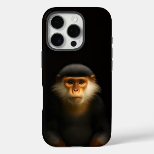 Funda iPhone 16 Pro Negro 4 Luxe iPhone 16 Pro, Langur Douc Rojo
