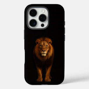 Funda iPhone 16 Pro Negro 4 Luxe iPhone 16 Pro, León Majestuoso