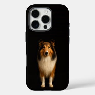 Funda iPhone 16 Pro Negro 4 Luxe iPhone 16 Pro, Perro Collie Leal