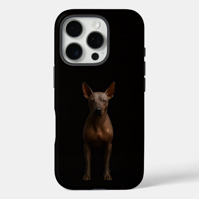 Funda iPhone 16 Pro Negro 4 Luxe iPhone 16 Pro, Perro Pila Argentino (Reverso )
