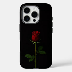 Funda iPhone 16 Pro Negro 4 Luxe iPhone 16 Pro, Rosa Roja Terciopelo