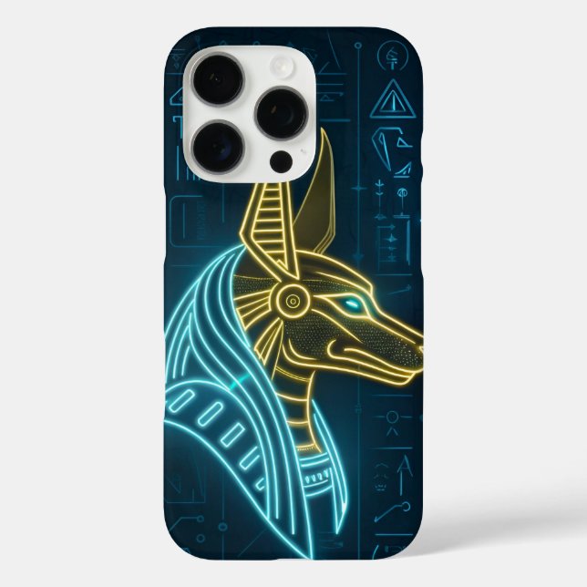 Funda iPhone 16 Pro Neon Guardian: Anubis Awakens (Reverso )