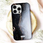 Funda iPhone 16 Pro Niebla de color azul de la marina y pasto con mono<br><div class="desc">Proteja su teléfono con estilo con este elegante estuche para iPhone "Ethereal Mist" que presenta un diseño cautivador y acentos falsos metálicos. Perfecto para los amantes del lujo y el arte moderno, este funda está disponible para muchos modelos de iPhone y Samsung, ofreciendo opciones de funda Barely There y Tough...</div>