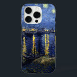 Funda iPhone 16 Pro Noche Van Gogh Starry Sobre Rhone<br><div class="desc">Paisaje de Vincent Van Gogh y la serie de pintura del paisaje marino - Noche azul estrellada sobre el Ródano</div>