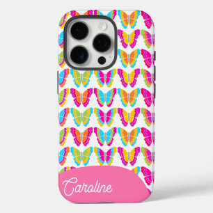 Funda iPhone 16 Pro Nombre de las mariposas de arcoiris crudas