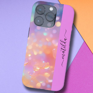 Funda iPhone 16 Pro Nombre EDITABLE que aviva el colorido prisma de Bo