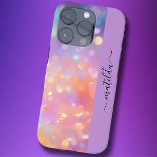 Funda iPhone 16 Pro Nombre EDITABLE que aviva el colorido prisma de Bo