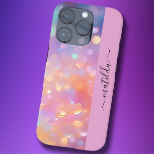 Funda iPhone 16 Pro Nombre EDITABLE que aviva el colorido prisma de Bo