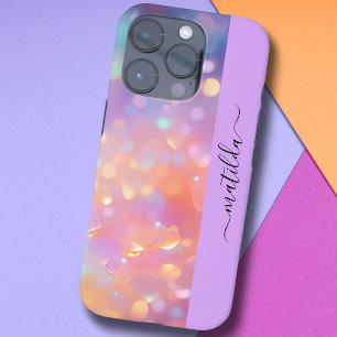 Funda iPhone 16 Pro Nombre EDITABLE que aviva el colorido prisma de Bo