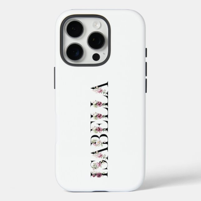 Funda iPhone 16 Pro Nombre Isabella (Reverso )