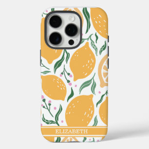 Funda iPhone 16 Pro Nombre personalizado Boho Hand Drake Lemon