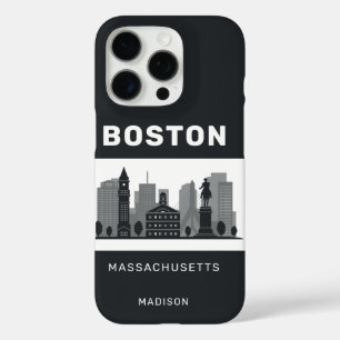 Funda iPhone 16 Pro Nombre personalizado Boston Massachusetts