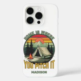 Funda iPhone 16 Pro Nombre Personalizado Camping