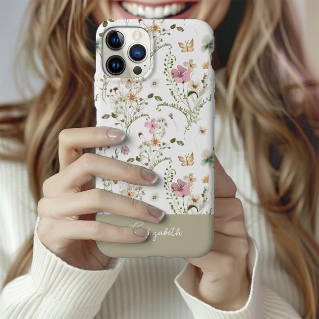 Funda iPhone 16 Pro Nombre personalizado de flor silvestre (Subido por el creador)