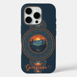 Funda iPhone 16 Pro Nombre personalizado Vintage Wilderness Ornamental