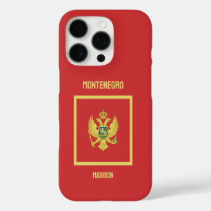 Funda iPhone 16 Pro Nombre personalizado y Montenegro de texto