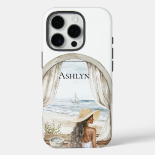 Funda iPhone 16 Pro Ocean Beach Black Woman