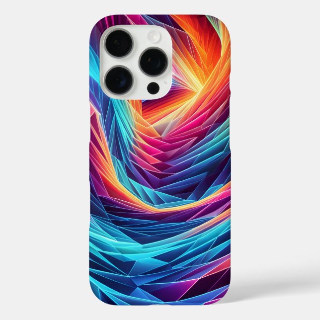Funda iPhone 16 Pro Ola de resplandor: Neon Vibes Phonecase (Reverso )