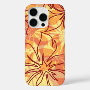 Funda iPhone 16 Pro Olowalu Hibiscus Hawaiian Camo Papaya