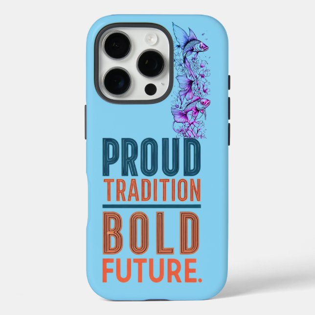 Funda iPhone 16 Pro Orgullosa Tradición, Audaz Diseño Futuro De Borde  (Reverso )
