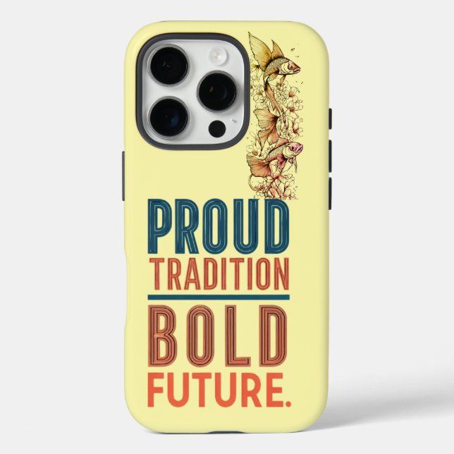 Funda iPhone 16 Pro Orgullosa Tradición, Audaz Diseño Futuro De Borde  (Reverso )