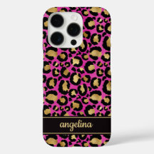 Oro Laminado Sobre Estampado De Leopardo Rosa Cali