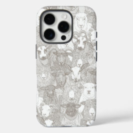 Funda iPhone 16 Pro ovejas solo blanco natural