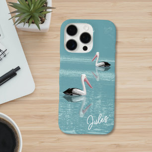 Funda iPhone 16 Pro Paddling Calm Aqua Water add Name