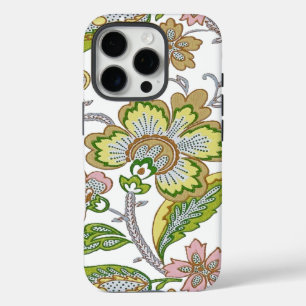 Funda iPhone 16 Pro Paisley Garden Stylized Floral Embroidery