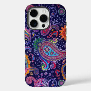 Funda iPhone 16 Pro Paisley Purple Pink