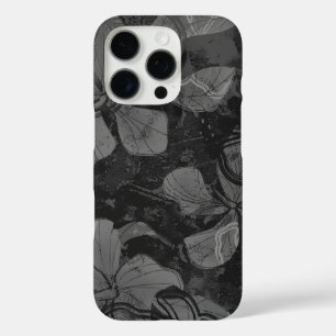 Funda iPhone 16 Pro Papaloa Hibiscus Hawaiian Rock Pintura Gris