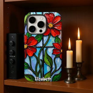 Funda iPhone 16 Pro Papas artísticas en vidrio manchado