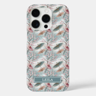 Funda iPhone 16 Pro Paraguas japonés con estampado de Sakura monograma