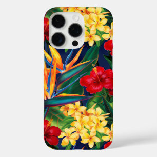Funda iPhone 16 Pro Paraíso tropical hawaiano floral vertical