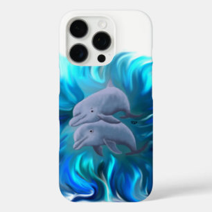 Funda iPhone 16 Pro Pareja de delfines