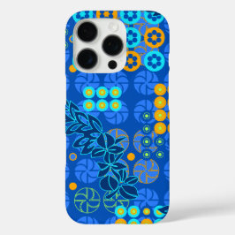 Funda iPhone 16 Pro Parque Goldengate Vintage Psychedelic Floral Royal