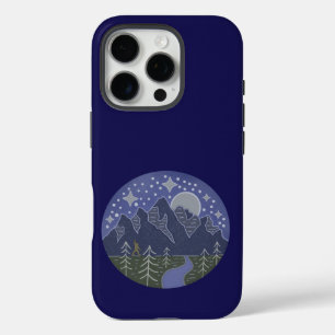 Funda iPhone 16 Pro Paseo de Bigfoot en una noche estrellada   Arte po