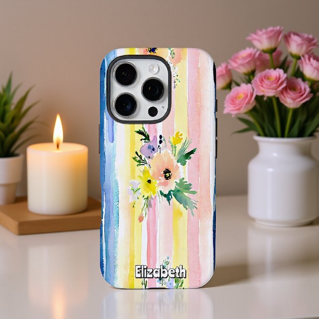 Funda iPhone 16 Pro Pastel Floral Swirls (Subido por el creador)