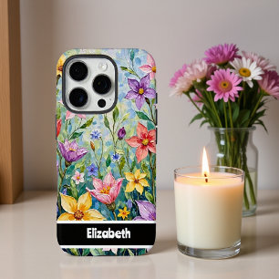 Funda iPhone 16 Pro Pastel Textured Geometric Abstract Smartphone
