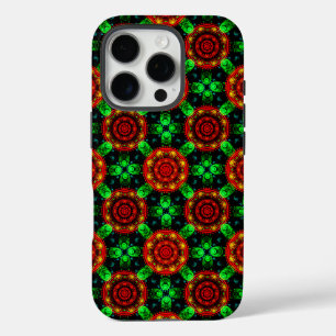 Funda iPhone 16 Pro Patrón abstracto boho elegante floral moderno #504
