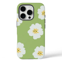 Patrón abstracto Retro Verde Retro Wi Botánico