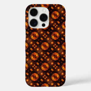 Funda iPhone 16 Pro Patrón de Arte Abstracto Elegante Boho Moderno Dor