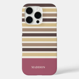 Funda iPhone 16 Pro Patrón de bandas de nombres personalizadas