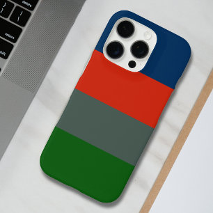 Funda iPhone 16 Pro Patrón de bloque de color de franjas verdes de Nar