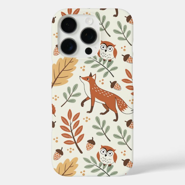 Funda iPhone 16 Pro Patrón de caída escandinavo elegante (Reverso )