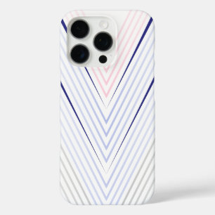 Funda iPhone 16 Pro Patrón de cheurón en fondo blanco