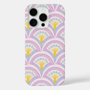 Funda iPhone 16 Pro patrón de concha de colores pastel