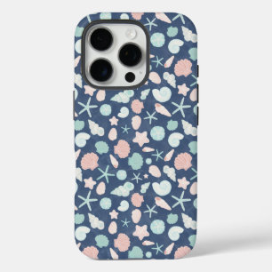 Funda iPhone 16 Pro patrón de conchas de mar
