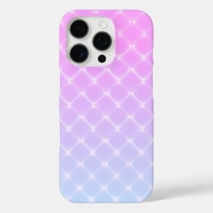 Funda iPhone 16 Pro Patrón de diamante rosa Ombre bonito